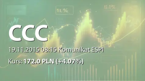 CCC S.A.: Korekta raportu ESPI nr 63/2015 (2015-11-19)