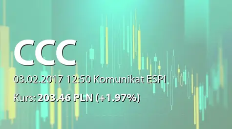 CCC S.A.: NWZ - odstąpienie od podjęcia uchwał (2017-02-03)