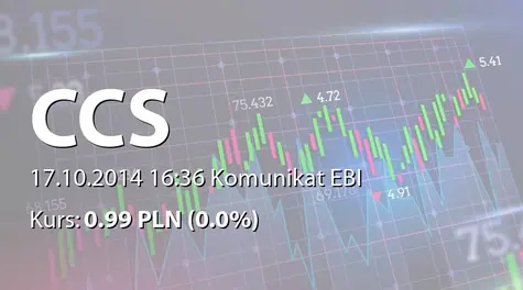 Cyfrowe Centrum Serwisowe S.A.: Aneks do umowy z ING Commercial Finance Polska SA &#8211; uzupełnienie raportu nr 35/2014 (2014-10-17)