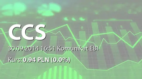 Cyfrowe Centrum Serwisowe S.A.: Informacja o podjęciu przez spółkę zależną uchwały o podwyższeniu kapitału zakładowego spółki zależnej. (2014-09-30)