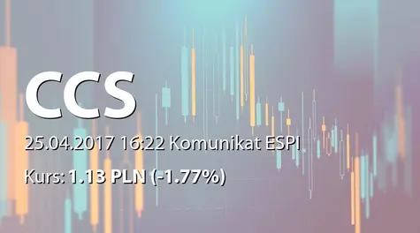 Cyfrowe Centrum Serwisowe S.A.: Otwarcie postępowania upadłościowego kontrahenta (2017-04-25)