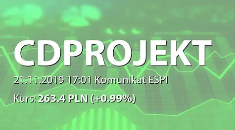 CD Projekt S.A.: SA-QSr3 2019  (2019-11-21)