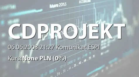 CD Projekt S.A.: SA-R 2007 - korekta  (2008-06-06)