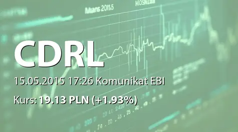 CDRL S.A.: Incydentalne naruszenie zasad ładu korporacyjnego (2015-05-15)