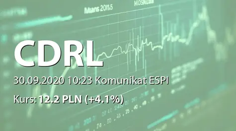 CDRL S.A.: Pierwsze wezwanie akcjonariuszy do złożenia dokumentów akcji (2020-09-30)