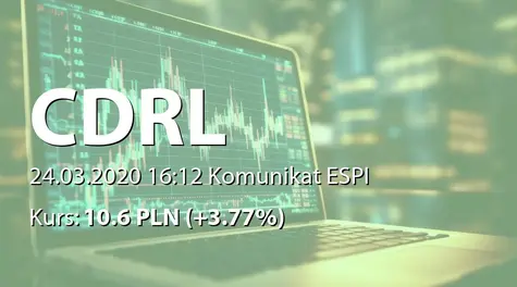 CDRL S.A.: Rekomendacja Zarządu ws. podziału zysku za rok 2019 (2020-03-24)