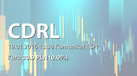 CDRL S.A.: Terminy przekazywania raportów w 2016 roku (2016-01-19)