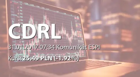 CDRL S.A.: Terminy przekazywania raportów w 2017 roku (2017-01-31)