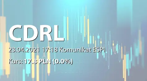 CDRL S.A.: Zmiana terminu publikacji SA-QSr1 2021 (2021-04-23)