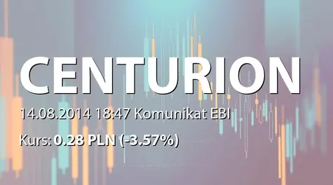 Centurion Finance ASI S.A.: Inwestycja w akcje na GPW (2014-08-14)