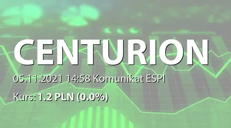 Centurion Finance ASI S.A.: Objęcie udziałów one2tribe sp. z o.o. (2021-11-05)