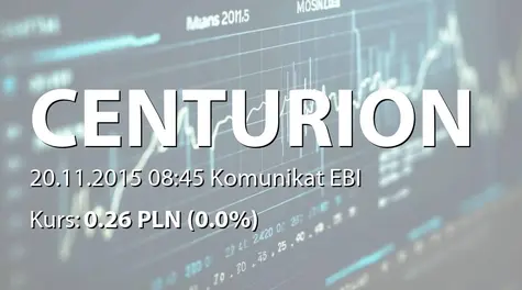 Centurion Finance ASI S.A.: Podsumowanie subskrypcji i przydział akcji serii D (2015-11-20)