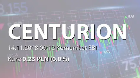 Centurion Finance ASI S.A.: SA-Q3 2018 (2018-11-14)