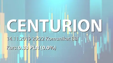 Centurion Finance ASI S.A.: SA-Q3 2019 (2019-11-14)