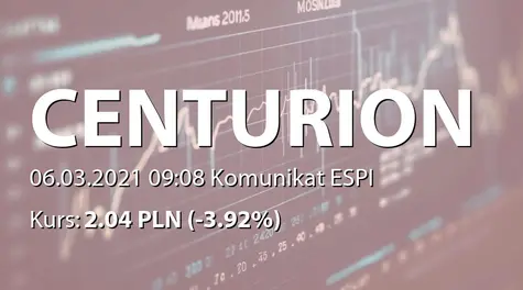 Centurion Finance ASI S.A.: Udzielenie pożyczki one2tribe sp. z o.o. (2021-03-06)