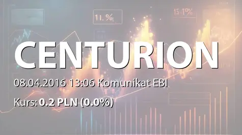 Centurion Finance ASI S.A.: Uzupełnienie raportu EBI 9/2015 (2016-04-08)