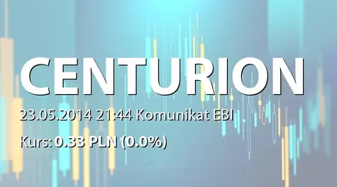 Centurion Finance ASI S.A.: WZA - zwołanie obrad: pokrycie straty, emisja akcji serii D i E, zmiany Statutu, wybór członków RN (2014-05-23)