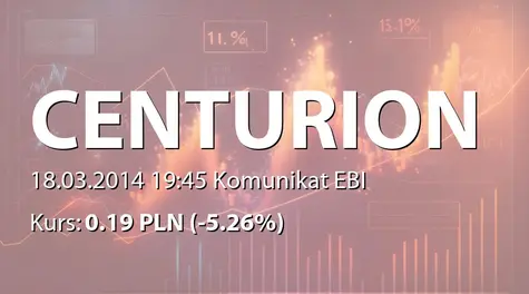 Centurion Finance ASI S.A.: Zakup akcji przez United SA (2014-03-18)