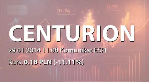 Centurion Finance ASI S.A.: Zakup i sprzedaż akcji przez osobę powiązaną (2014-01-29)