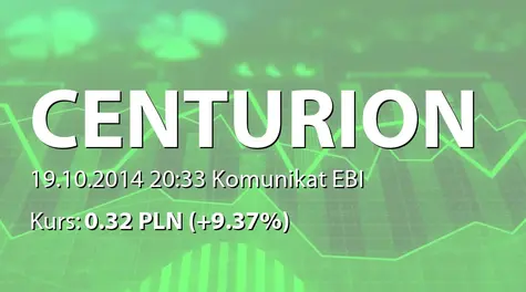 Centurion Finance ASI S.A.: Zwołanie Nadzwyczajnego Walnego Zgromadzenia Akcjonariuszy Centurion Finance S.A. na dzień 14.11.2014r. (2014-10-19)