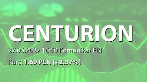 Centurion Finance ASI S.A.: ZWZ - podjęte uchwały: pokrycie straty, zmiany w RN, emisja akcji serii E (2022-06-27)