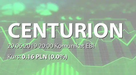 Centurion Finance ASI S.A.: ZWZ - podjęte uchwały: pokrycie straty, zmiany w statucie (2019-06-29)