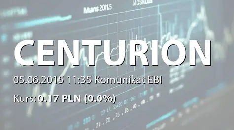 Centurion Finance ASI S.A.: ZWZ - projekty uchwał: podział zysku, podwyższenie kapitału, emisja akcji serii D, zmiany w statucie (2015-06-05)
