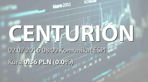 Centurion Finance ASI S.A.: ZWZ - wykaz akcjonariuszy (2016-07-02)