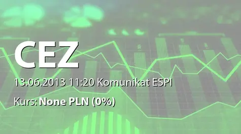 ČEZ, a.s.: Notice on convening of the meeting to holders of notes issued under the euro medium term notes programme prior 31 march 2010 (2013-06-13)