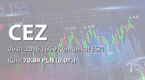 ČEZ, a.s.: The cancellation of repurchased bonds (2016-01-06)