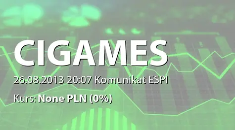 CI Games Spółka Europejska: SA-PSr 2013 (2013-08-26)