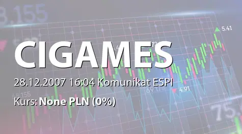 CI Games Spółka Europejska: Wcześniejszy wykup obligacji - 2 mln zł (2007-12-28)