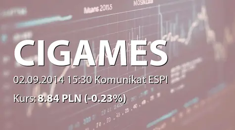 CI Games Spółka Europejska: Zamknięcie spółki zależnej w Kanadzie (2014-09-02)