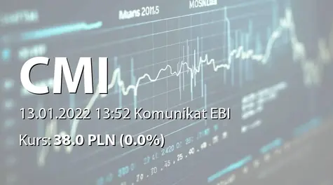 CM International S.A.: Terminy publikacji raportów okresowych w 2022 roku (2022-01-13)