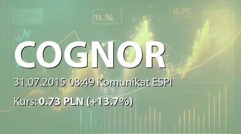 Cognor Holding S.A.: Dopuszczenie i wprowadzenie do obrotu akcji emisji nr 9 (2015-07-31)