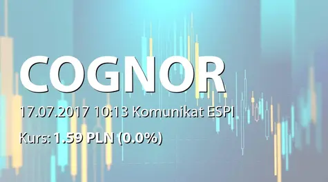 Cognor Holding S.A.: Dopuszczenie i wprowadzenie do obrotu giełdowego akcji emisji nr 9 (2017-07-17)