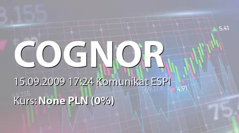 Cognor Holding S.A.: SA-PS 2009 - korekta (2009-09-15)