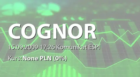 Cognor Holding S.A.: SA-PS 2009 - korekta (2009-09-15)