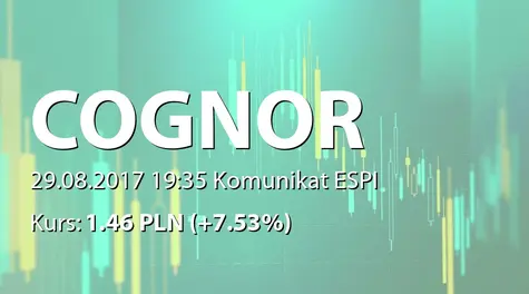Cognor Holding S.A.: SA-Q2 2017 (2017-08-29)