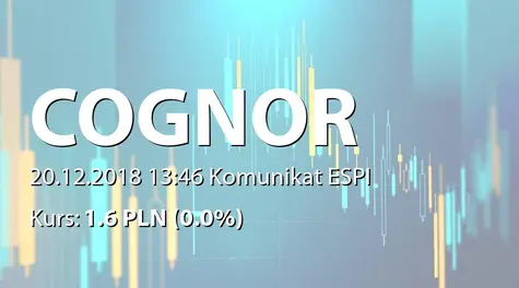 Cognor Holding S.A.: Terminy przekazywania raportów w 2019 roku (2018-12-20)