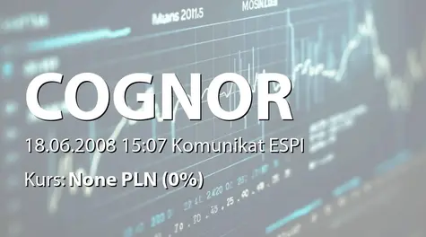 Cognor Holding S.A.: WZA - lista akcjonariuszy (2008-06-18)