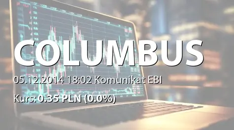 Columbus Energy S.A.: Odwołanie prognoz finansowych na rok 2014 (2014-12-05)