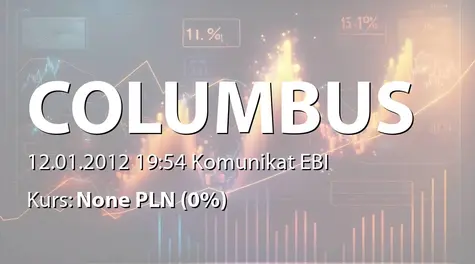 Columbus Energy S.A.: Raport miesięczny za grudzień 2011 r. (2012-01-12)