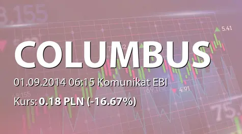 Columbus Energy S.A.: Rozpoczęcie działalności operacyjnej przez spółkę zależną (2014-09-01)