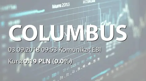 Columbus Energy S.A.: Terminowa wypłata odsetek z obligacji serii A (2018-09-03)
