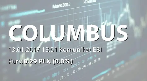 Columbus Energy S.A.: Terminy przekazywania raportĂłw w 2017 roku (2017-01-13)