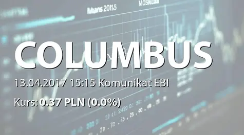 Columbus Energy S.A.: ZakoĹczenie subskrypcji obligacji serii B (2017-04-13)