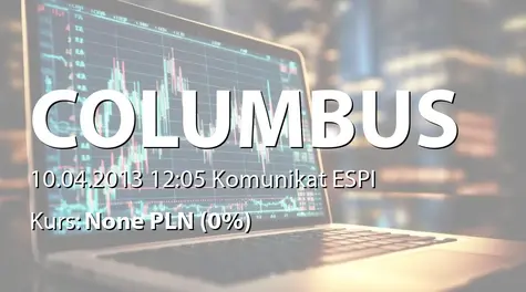 Columbus Energy S.A.: Zakup i sprzedaż akcji przez Dorotę Denis- Brewczyńską (2013-04-10)