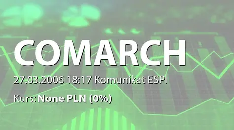 Comarch S.A.: Rejestracja akcji serii G3 przez KDPW (2006-03-27)
