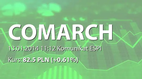 Comarch S.A.: Terminy przekazywania raportów okresowych w 2014 r. (2014-01-13)
